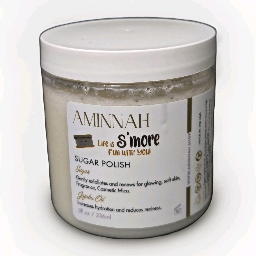 NEW Aminnah Life Is S'more Fun With You Sugar‎ Polish Exfoliate Body Scrub 8 oz